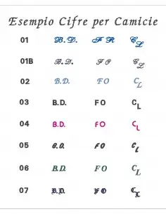 Ricamo a macchina 2 iniziali - Sotto Sopra
