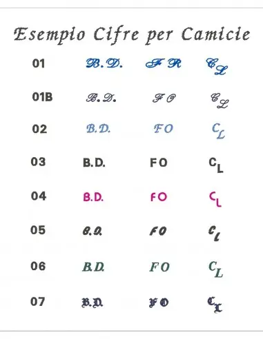 Ricamo a macchina 2 iniziali - Sotto Sopra