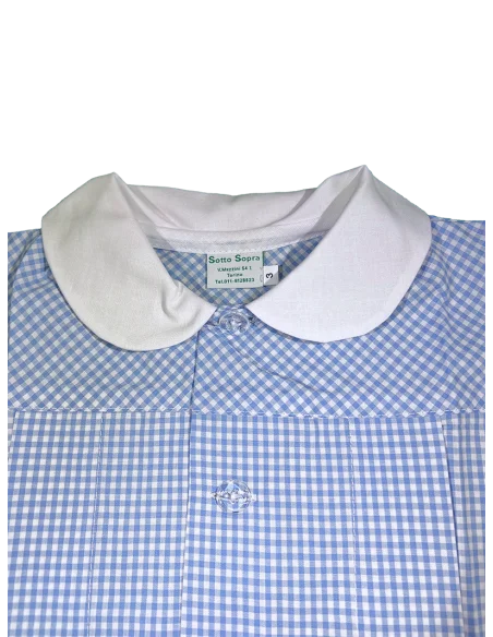 Grembiule asilo quadretti puro cotone Giovanni