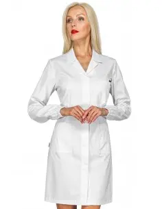 Camice da laboratorio puro cotone Singapore Donna Isacco