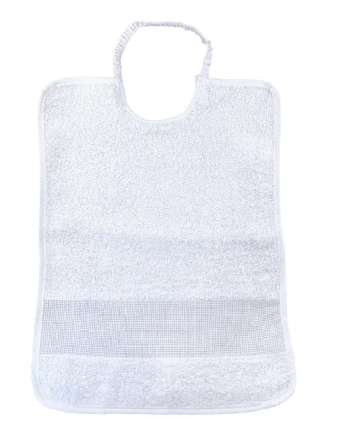 Bavaglino con elastico unito con tela aida