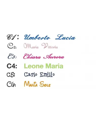 ricamo a macchina doppio nome