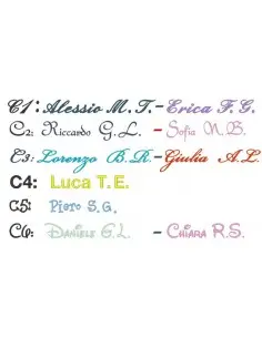 Ricamo a Macchina NOME e 2 INIZIALI