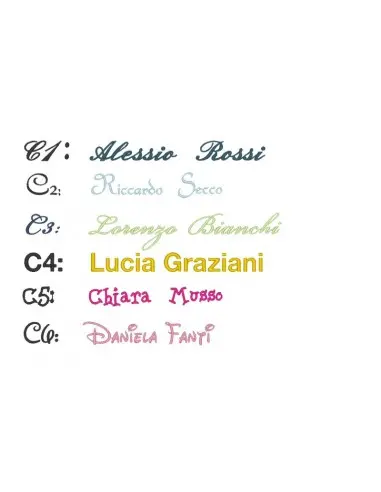 Ricamo a macchina nome e cognome | SOTTO SOPRA TORINO